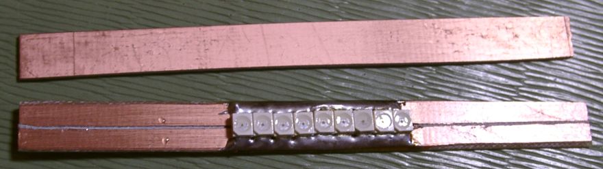 Solder the LEDs on the PCB strip